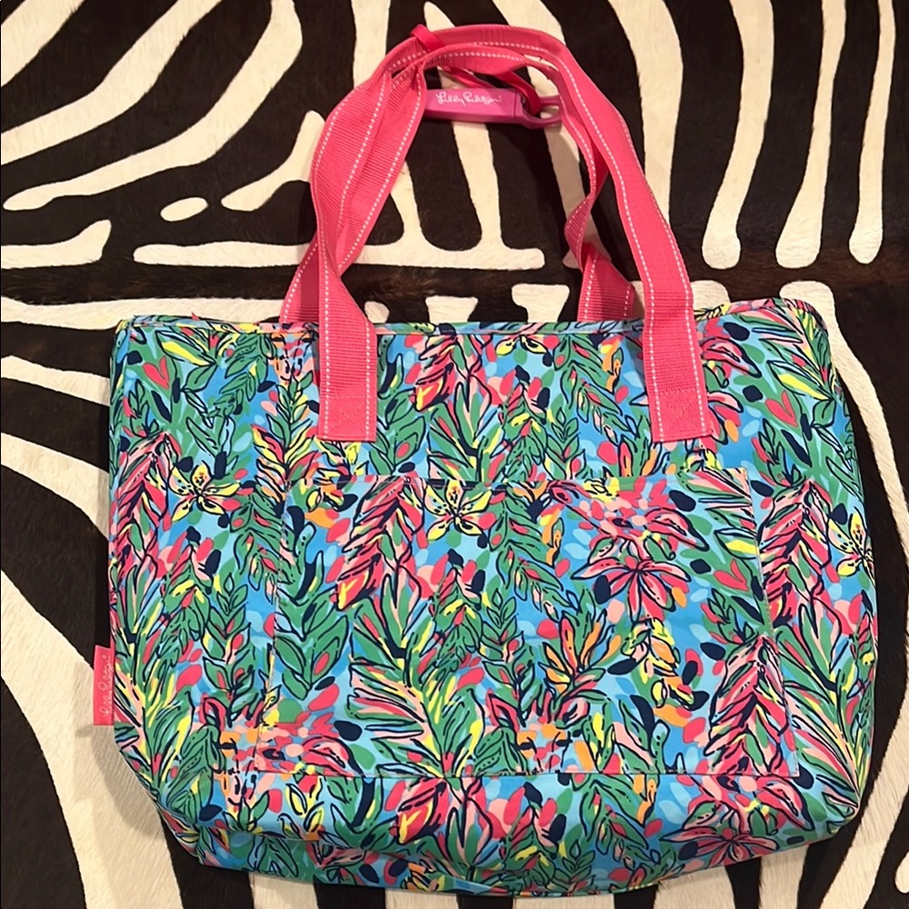 Lilly Pulitzer Insulated Cooler Bag with Corkscrew